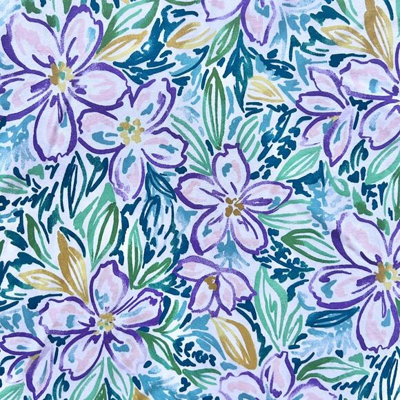 Stan Herman Maxi Dress L Multi-color Floral Resort Beachy Vacation Boho Artsy - Picture 4 of 7